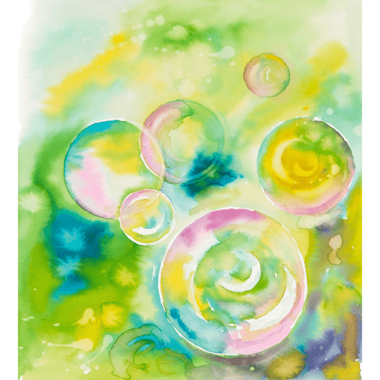 Acquerello "Bolle di sapone"