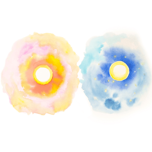 Acquerello "Sole e Luna"