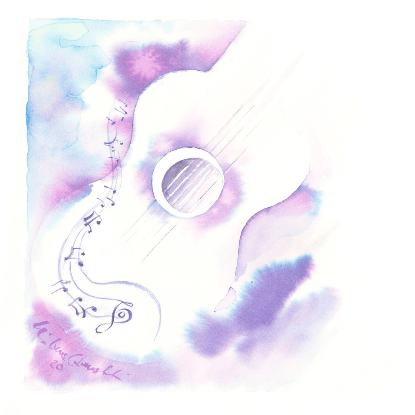 Acquerello "Translational Guitar Bianco"